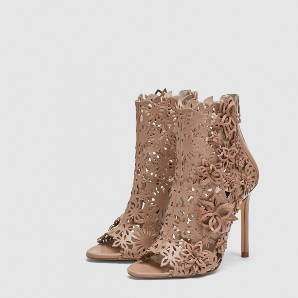 Nwt Zara wraparound leather high heels - Picture 4 of 8